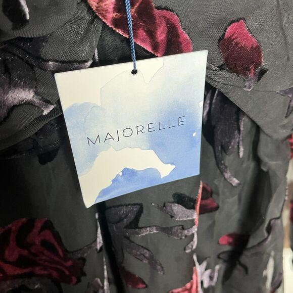 Majorelle Floral Velvet Burnout Mini Dress Womens XL Whimsigoth Witchy - Picture 7 of 12